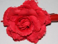Fleur rouge a pince Réf:FLEUR014