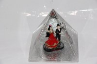 Pyramide flamenco argent Réf: 0779 9cm