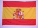 Drapeaux d’Espagne avec les armes constitutionnelles.