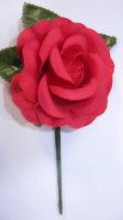 Fleur Rouge avec tige Ré.FLEUR003