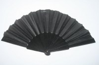 Eventail plastique Noir 22 cm